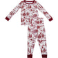 Holiday Toile Ribbed Bamboo Cozy Set