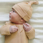 Latte Ribbed Bamboo Zipper