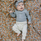 Heather Grey Bamboo Snap Long Sleeve Ribbed Bodysuit