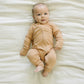 Latte Ribbed Bamboo Zipper