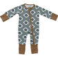 Southwest Aztec Ribbed Bamboo Zipper