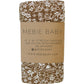 Brown Floral Ribbed Bamboo Stretch Swaddle