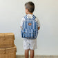Navy Stripe Mini Backpack