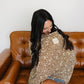 Brown Floral Ribbed Bamboo Multi-Use Cover