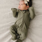 Olive Bamboo Footed Zipper