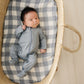 Dusty Blue Bamboo Footed Zipper