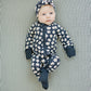 Navy Daisy Ribbed Bamboo Zipper