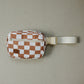 Rust Wavy Checkered Mini Fanny Pack