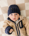Navy Chunky Knit Beanie