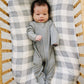Heather Grey Ribbed Bamboo Zipper