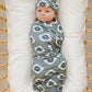 Southwest Aztec Ribbed Bamboo Newborn Knot Hat