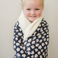 Navy Daisy Bamboo Fleece Quilt