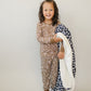 Navy Daisy Bamboo Fleece Quilt