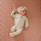 Vintage Pink Floral Muslin Crib Sheet
