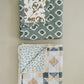Patchwork Print + Blue Blossom Lace Muslin Quilt