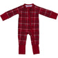 Red Plaid Bamboo Zipper