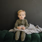 Winter Green Organic Cotton Ribbed Zipper