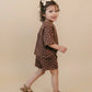 Shorts Set | Brown Polka Dots