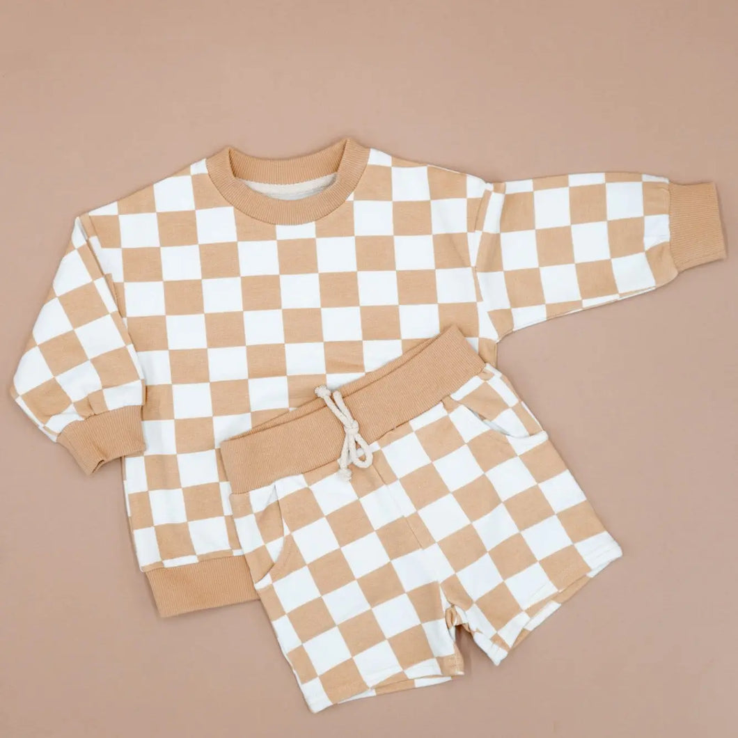 Tan Checkered Sets