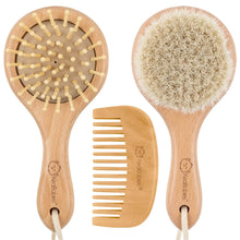 Load image into Gallery viewer, Baby Round Hair Brush and Comb Set
