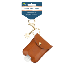 Load image into Gallery viewer, Cognac Cute &#39;n Clean™ Hand Sanitizer Charm Keychain

