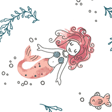 Load image into Gallery viewer, Mermaid Oh-So-Soft Muslin Crib Sheet
