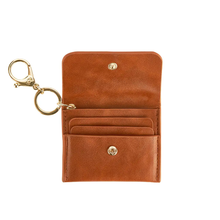Load image into Gallery viewer, Cognac Itzy Mini Wallet™ Card Holder &amp; Key Chain Charm
