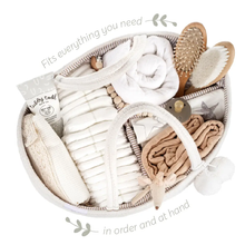 Load image into Gallery viewer, Cotton Rope Diaper Caddy - Off White
