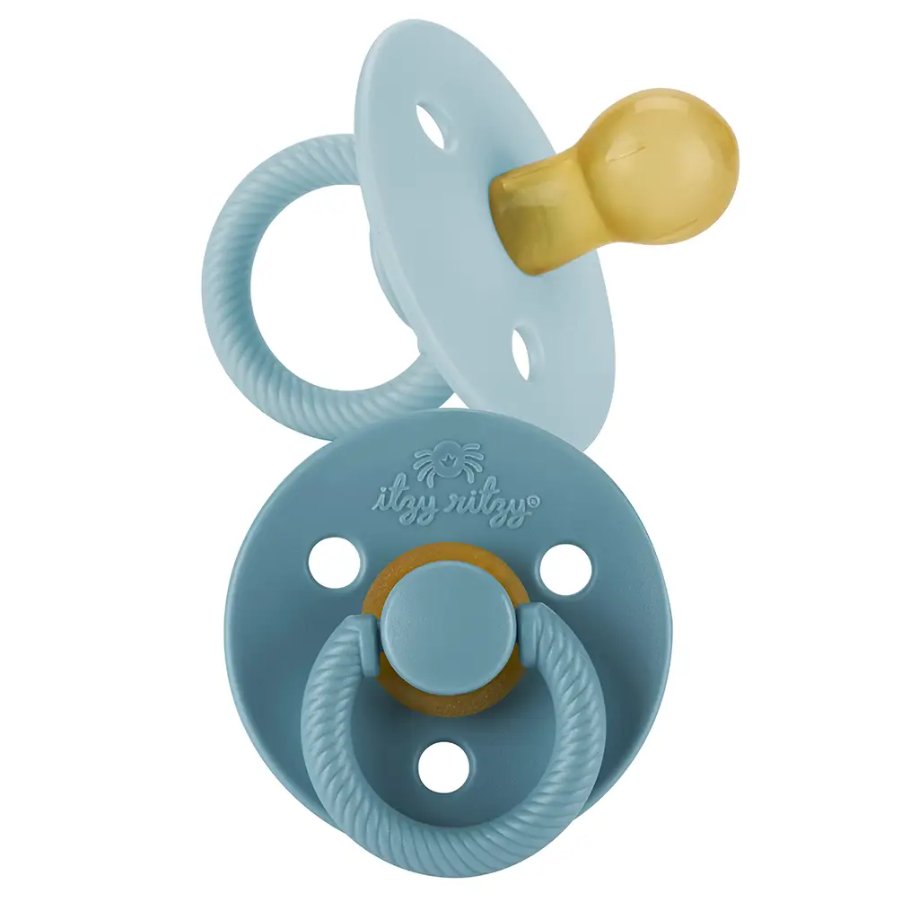 NEW Itzy Soother™ Blue Natural Rubber Pacifier Sets