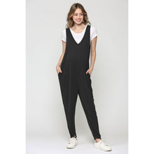 Load image into Gallery viewer, V-Neck Maternity Jumpsuit with Side Pockets
